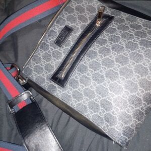 Gucci Gray and Black Crossbody Bag